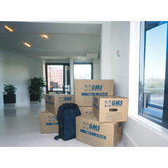 Pack 10 Moving Boxes 55x35x35cm with GMS Tape - Size XL | 67L