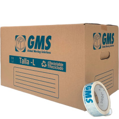 Pack 20 Cajas Mudanzas 50x30x30cm con Precinto GMS - Talla L | 45L