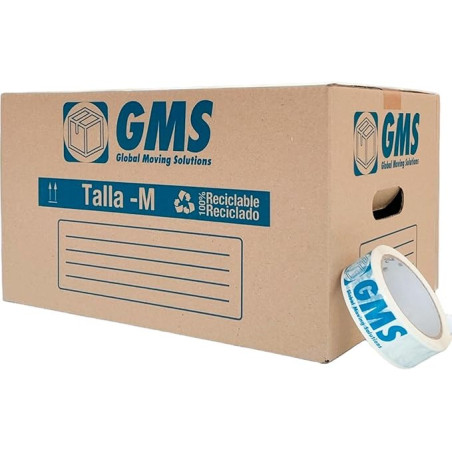 Pack 20 Cajas Mudanzas 43x30x25cm con Precinto GMS - Talla M | 32L