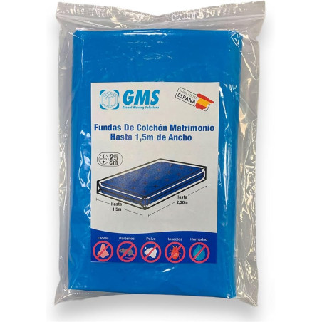 Funda Colchón 150 cm para Mudanza | Plástico Reforzado | GMS Global