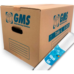 Pack 10 Cajas Mudanzas 50x30x30cm con MiniBurbuja - Talla L | 45L
