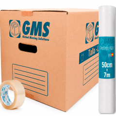 Pack 20 Boîtes Déménagement 50x30x30cm avec MiniBulle - Taille L | 45L
