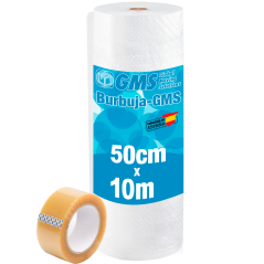 Rollo Plástico Burbuja 50cm x 10m para Embalaje + Precinto