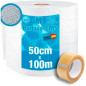 Rol Plastic Bubbelfolie 50cm x 50m voor Verpakking +Verpakkingstape