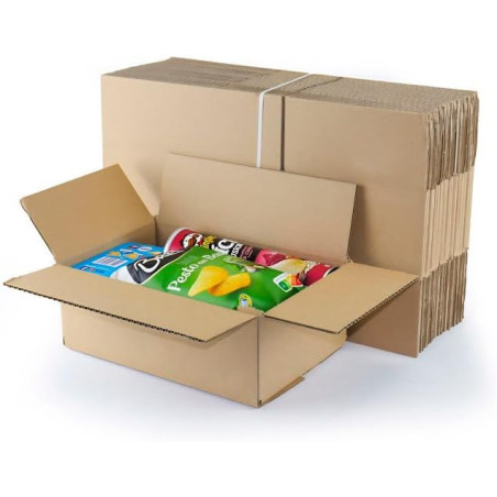 0 Cartons Américains Ultra Renforcés avec Rabats - 20x20x20cm