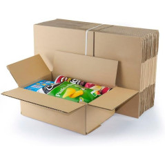 20 Cartons Américains Ultra Renforcés avec Rabats | 31x21,5x18cm