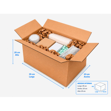 20 Cajas 35x23x25cm Americanas Ultra Reforzadas con Solapa