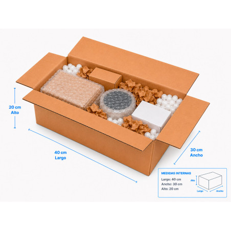 20 Ultra Reinforced American Boxes with Flaps | 40x30x20cm