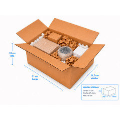 20 Cartons Américains Ultra Renforcés avec Rabats | 31x21,5x18cm