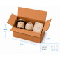 20 Cartons Américains Ultra Renforcés avec Rabats | 20x14x14cm
